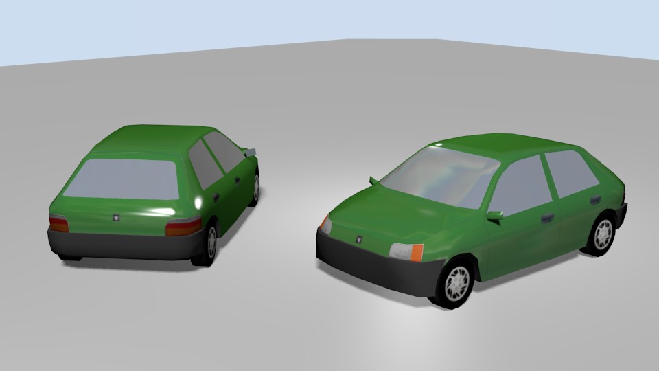 Low poly hatchback preview image 1